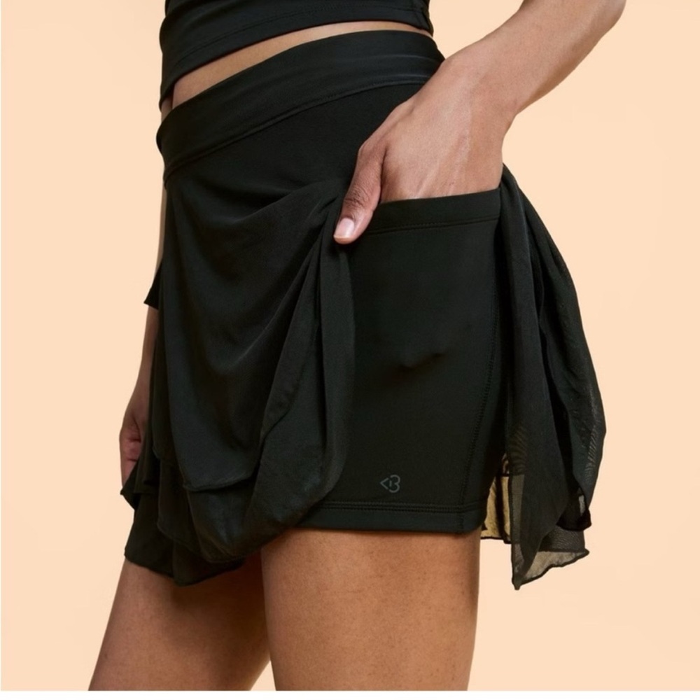 Blogilates dance studio wrap skirt- dark grey / black skort XL